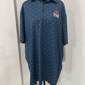 Adidas Men's Blue Polo with Pattern
